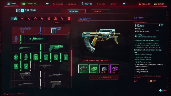 During the hustle you have to obtain the blueprint allowing you to craft the weapon - Cyberpunk 2077: Iconic weapons list - Cyberpunk 2077: World Atlas - Cyberpunk 2077 Guide