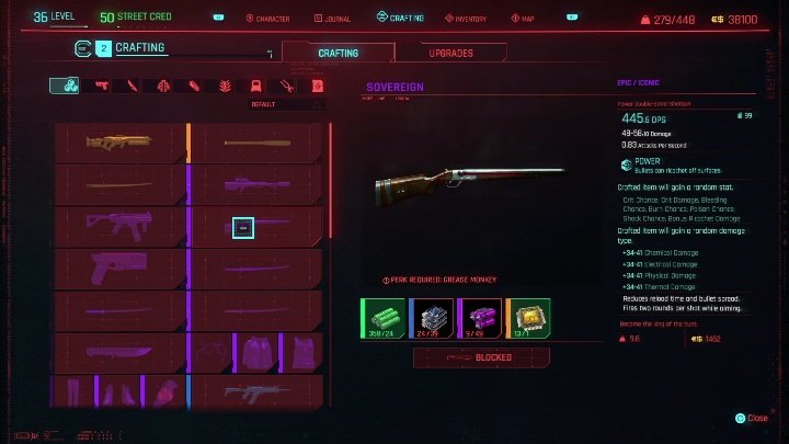 During the hustle you have to obtain the blueprint allowing you to craft the weapon - Cyberpunk 2077: Iconic weapons list - Cyberpunk 2077: World Atlas - Cyberpunk 2077 Guide