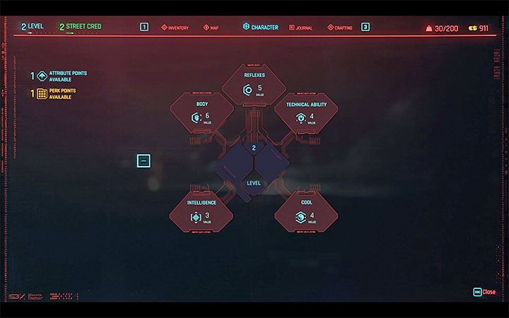 There are 5 main attributes / stats of the hero in the game - Body, Reflexes, Technical Ability, Cool and Intelligence - Cyberpunk 2077: How character development works? - Cyberpunk 2077: V - main character - Cyberpunk 2077 Guide