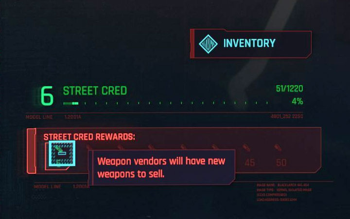 Street Cred is positive karma - it is granted for helping the residents of Night City and making efforts to reduce crime in the city - Cyberpunk 2077: How character development works? - Cyberpunk 2077: V - main character - Cyberpunk 2077 Guide