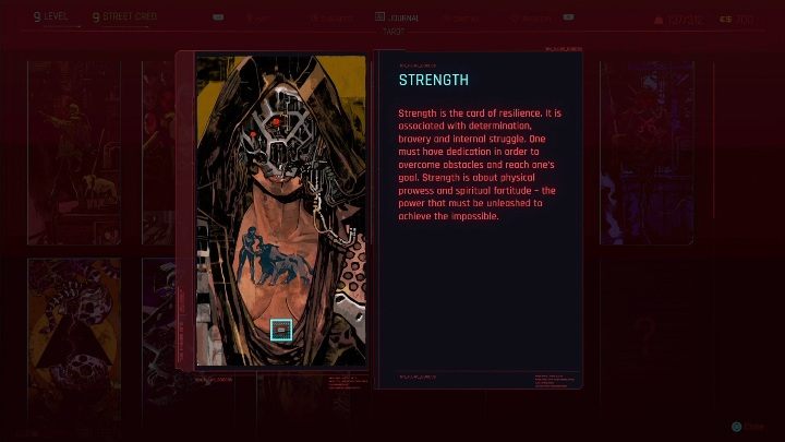 Location: You will get The Strength card when you examine the mural, which is located on the wall of a small building, right next to a pile of garbage - Cyberpunk 2077: All Tarot cards - Cyberpunk 2077: Secrets & Collectibles - Cyberpunk 2077 Guide