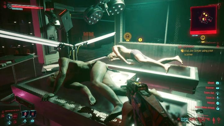 Walkthrough: your task is to get to the morgue and take a Shard out of one of the bodies - Cyberpunk 2077: Search & Recover, Heywood - Gigs, walkthrough, map - Cyberpunk 2077: Heywood - Cyberpunk 2077 Guide