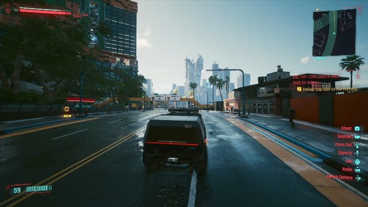 Walkthrough: your task is to get into the auto shop and steal the SUV - Cyberpunk 2077: Search & Recover, Heywood - Gigs, walkthrough, map - Cyberpunk 2077: Heywood - Cyberpunk 2077 Guide