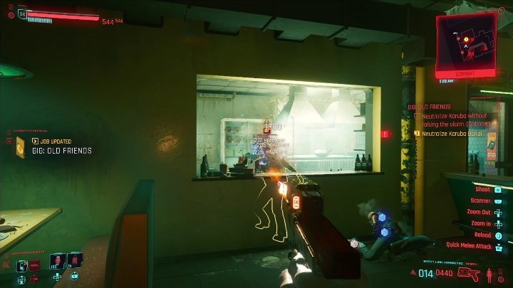 Walkthrough: your task is to neutralize the man standing at the bar - Cyberpunk 2077: Gun for Hire, Heywood - Gigs, walkthrough, map - Cyberpunk 2077: Heywood - Cyberpunk 2077 Guide