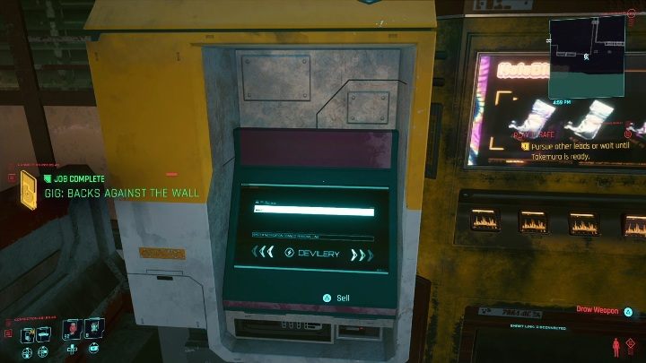 In the bathroom, you will find a desperate man who is able to give you back your medicine if you handle it peacefully - Cyberpunk 2077: Search & Recover, Watson - gigs walkthrough, list - Cyberpunk 2077: Watson - Cyberpunk 2077 Guide