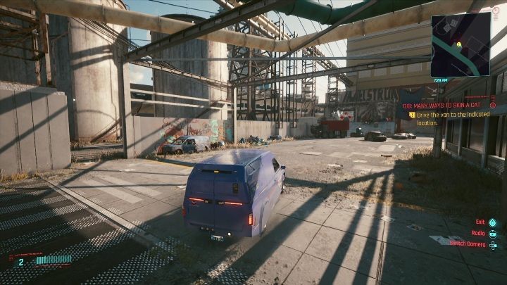 Objective: The van - Cyberpunk 2077: Thievery, Watson - gigs walkthrough, list - Cyberpunk 2077: Watson - Cyberpunk 2077 Guide