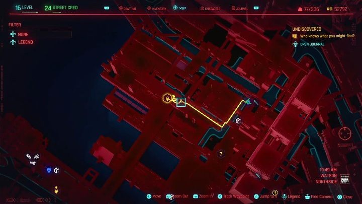 Location: central part of Watson, Northside - Cyberpunk 2077: Thievery, Watson - gigs walkthrough, list - Cyberpunk 2077: Watson - Cyberpunk 2077 Guide