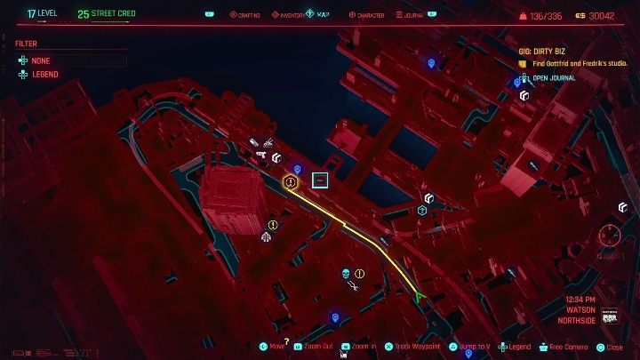 Location: central part of Watson, Northside - Cyberpunk 2077: Thievery, Watson - gigs walkthrough, list - Cyberpunk 2077: Watson - Cyberpunk 2077 Guide