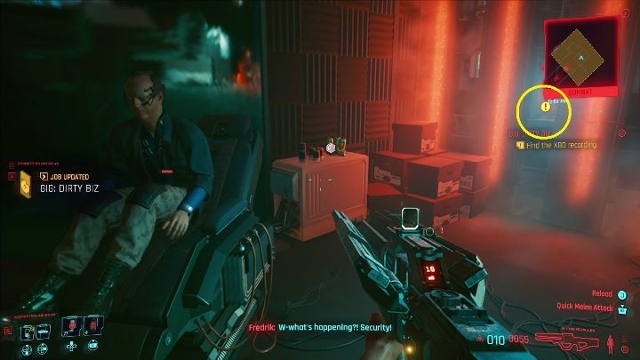 Walkthrough: your task is to get to the building and then to the shard lying on the shelf, on the second floor - Cyberpunk 2077: Thievery, Watson - gigs walkthrough, list - Cyberpunk 2077: Watson - Cyberpunk 2077 Guide