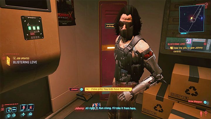 Talk to Rogue and go upstairs to the projection booth - Cyberpunk 2077: Blistering Love (Rogue, Johnny) - walkthrough - Cyberpunk 2077: Storyline quests - Cyberpunk 2077 Guide