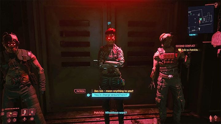 The scene of finding Nancy in Totentanz may change entirely depending on the choices you made during the main job The Pickup from Act 1 of the campaign, which involved the visit to the All Foods factory and the acquisition of the Flathead bot from the Maelstrom gang - Cyberpunk 2077: Second Conflict (Kerry) - walkthrough - Cyberpunk 2077: Storyline quests - Cyberpunk 2077 Guide