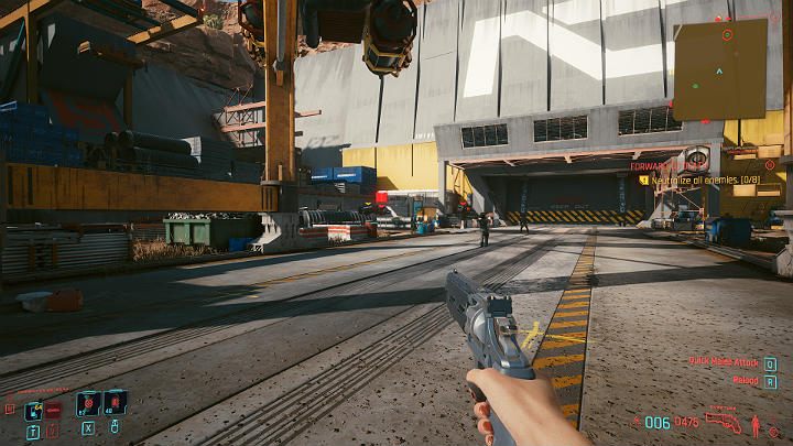 After the entrance gate has been breached, the Basilisk will get damaged once again - Cyberpunk 2077: Forward to Death - walkthrough - Cyberpunk 2077: Act 3 - Cyberpunk 2077 Guide