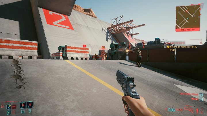 After a while, more opponents will appear on the construction site - Cyberpunk 2077: Forward to Death - walkthrough - Cyberpunk 2077: Act 3 - Cyberpunk 2077 Guide