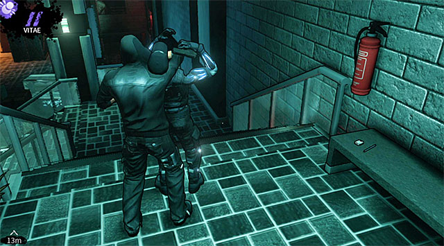 Two other soldiers are guarding the stairs located in the left and in the right part of the main hall (screens 1 and 2) - Harding Museum - main hall - Chapter 1 - DARK - Game Guide and Walkthrough