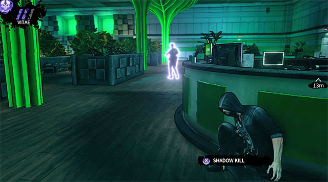 A single guard in an empty reception - Geoforge - security office - Chapter 2 - DARK - Game Guide and Walkthrough