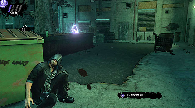 An armored opponent standing close to the UV generator - The Hole - first courtyard - Chapter 4 - DARK - Game Guide and Walkthrough