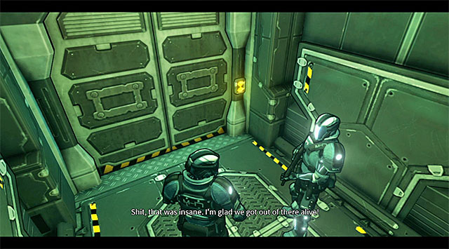 New hunters arriving in an elevator - M17 Base - headquarters - Chapter 6 - DARK - Game Guide and Walkthrough