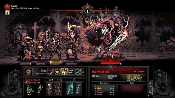 The starting team should be able to cope with this boss. - Darkest Dungeon The Color of Madness: How to beat Thing from the Stars? - Darkest Dungeon: Bosses - Darkest Dungeon Game Guide & Walkthrough