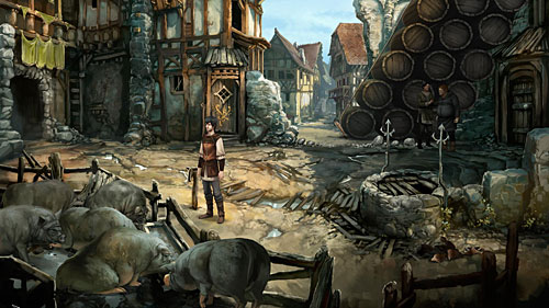 Go to location with barrels - Crows! - The Dark Eye - Chains of Satinav - Game Guide and Walkthrough