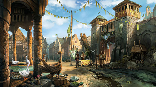 Show chamberlain 4 copper oak leaves by selecting proper option during the conversation (Four oak leaves) - Crows! - The Dark Eye - Chains of Satinav - Game Guide and Walkthrough