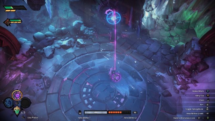 Your first task is to throw the Void Bomb at the first point that opens the portal - How to use a Void Bomb Chapter 4 in Darksiders Genesis? - Puzzles - Darksiders Genesis Guide