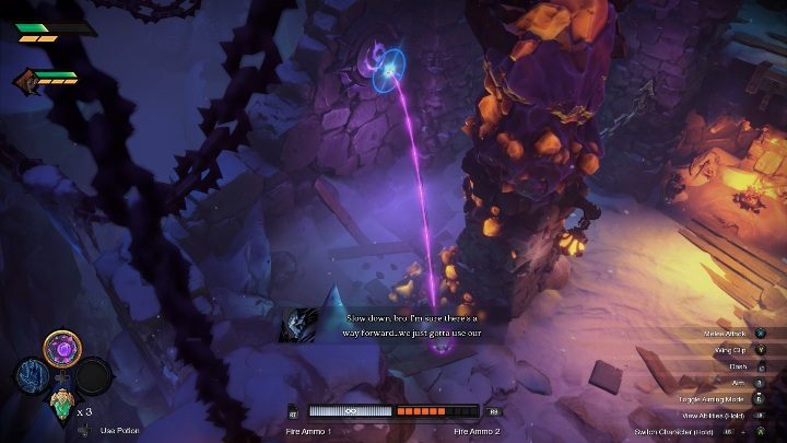 Open the next portal near the large column - How to use a Void Bomb Chapter 4 in Darksiders Genesis? - Puzzles - Darksiders Genesis Guide