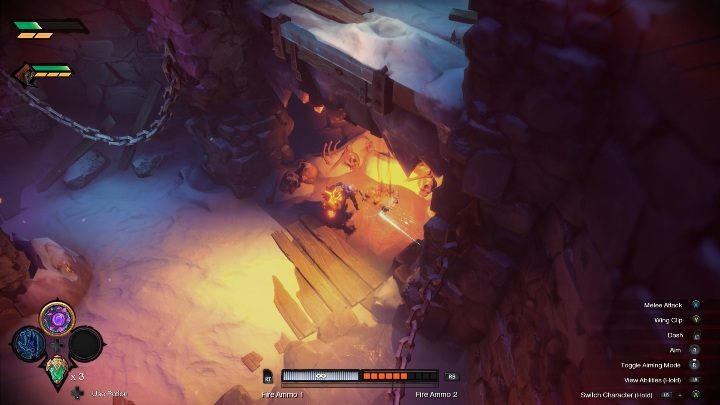 After opening the portals, take Bomb Growths from the bonfire and go to the portal at the bottom - How to use a Void Bomb Chapter 4 in Darksiders Genesis? - Puzzles - Darksiders Genesis Guide