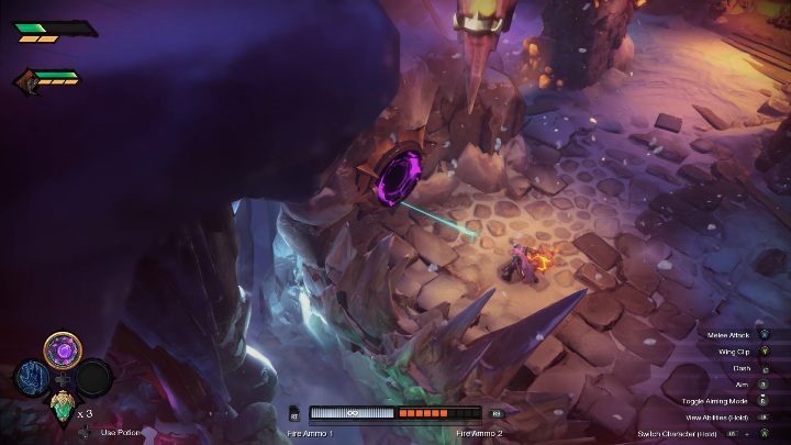 Throw Bomb Growths into the portal - How to use a Void Bomb Chapter 4 in Darksiders Genesis? - Puzzles - Darksiders Genesis Guide