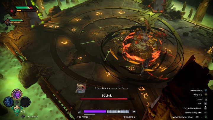 The boss often changes his position - Belial - chapter 9 | Boss in Darksiders Genesis - Bosses and mini-bosses - Darksiders Genesis Guide