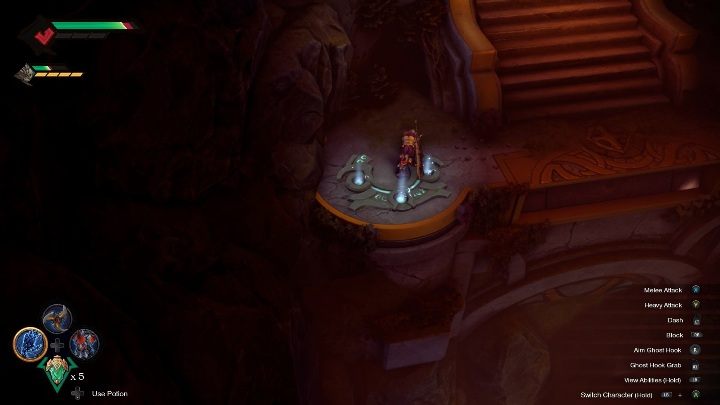 To use Aether Spark to solve a puzzle, you need to stand in the right place - How to use Aether Spark Chapter 11 in Darksiders Genesis? - Puzzles - Darksiders Genesis Guide