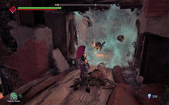 An example web is shown in the image - How to destroy the webs in Darksiders 3? - FAQ - Darksiders 3 Guide