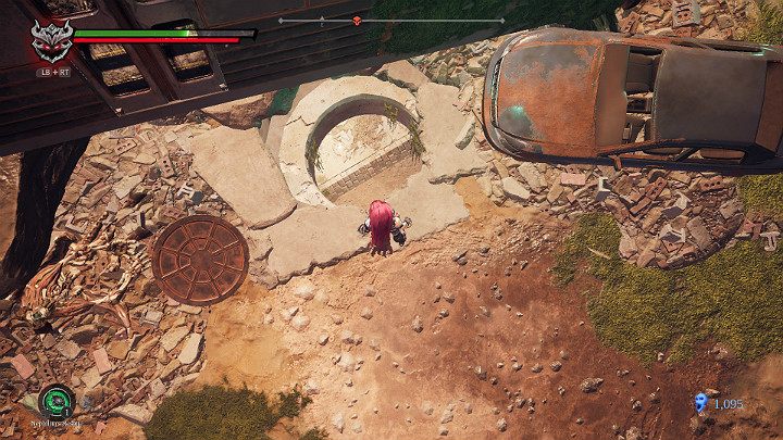 After eliminating the last opponent, return to the bus and look down - Haven | Darksiders 3 Walkthrough - Walkthrough - Darksiders 3 Guide