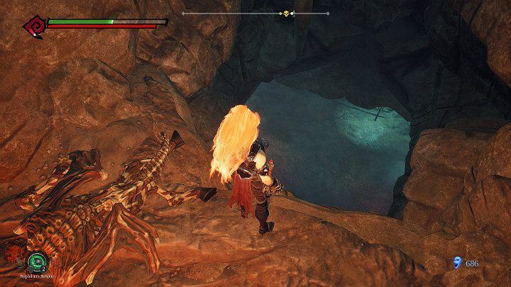 Collect the fragment and jump down - Hollows - Catacombs | Darksiders 3 Walkthrough - Walkthrough - Darksiders 3 Guide