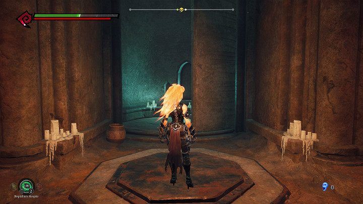 Stand on the button to start the rotating wall and then enter the centre - Hollows - Catacombs | Darksiders 3 Walkthrough - Walkthrough - Darksiders 3 Guide