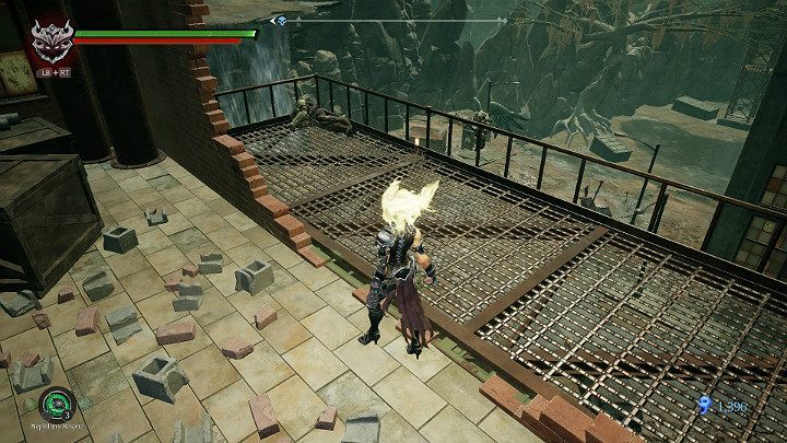 Collect the item from the balcony and return inside - Festering pool | Darksiders 3 Walkthrough - Walkthrough - Darksiders 3 Guide