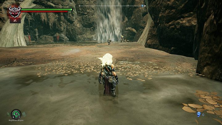 Eliminate opponents and collect the item behind the waterfall - The drowned district | Darksiders 3 Walkthrough - Walkthrough - Darksiders 3 Guide