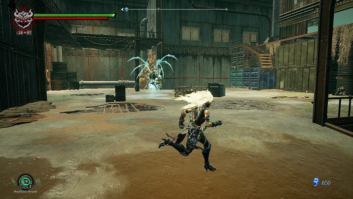 As soon as you cross the threshold of the building, an angel will materialize in the middle of the room - The drowned district | Darksiders 3 Walkthrough - Walkthrough - Darksiders 3 Guide