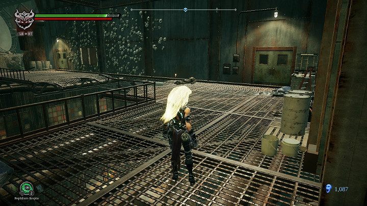 Youll land on the upper level of the hangar - The drowned district | Darksiders 3 Walkthrough - Walkthrough - Darksiders 3 Guide