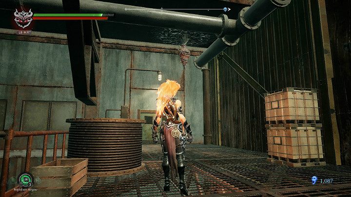 Knock down the cocoon from the ceiling, gather a Lurcher Cluster and go outside - The drowned district | Darksiders 3 Walkthrough - Walkthrough - Darksiders 3 Guide