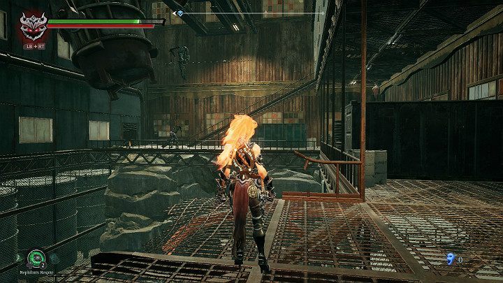 On the right, at the end of the corridor you can see a suspended cocoon - The drowned district | Darksiders 3 Walkthrough - Walkthrough - Darksiders 3 Guide