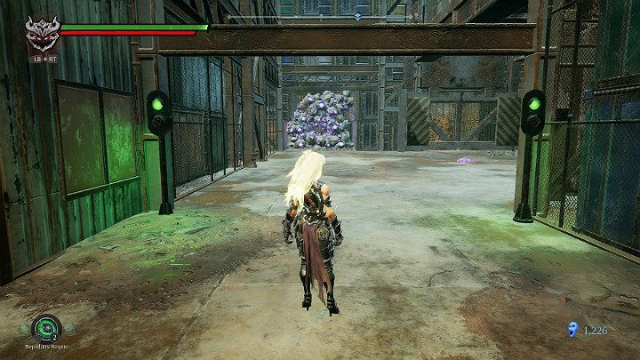 The traffic lights have changed color to green and the gates have been opened - The drowned district | Darksiders 3 Walkthrough - Walkthrough - Darksiders 3 Guide