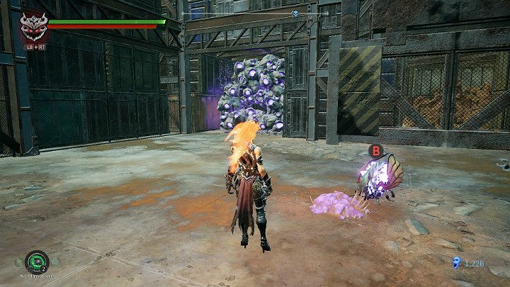 Catch the beetle and throw it towards the next obstacle - The drowned district | Darksiders 3 Walkthrough - Walkthrough - Darksiders 3 Guide