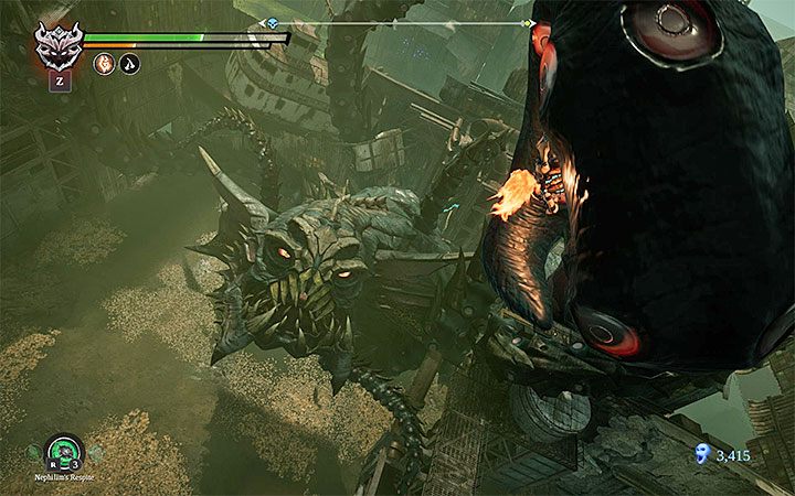 Fury has gotten caught by Kraken - Mangled freeway | Darksiders 3 Walkthrough - Walkthrough - Darksiders 3 Guide