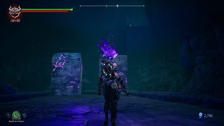 Use the hammer to move the rocks and place them as shown in the picture above - Forgotten Lake | Darksiders 3 Walkthrough - Walkthrough - Darksiders 3 Guide