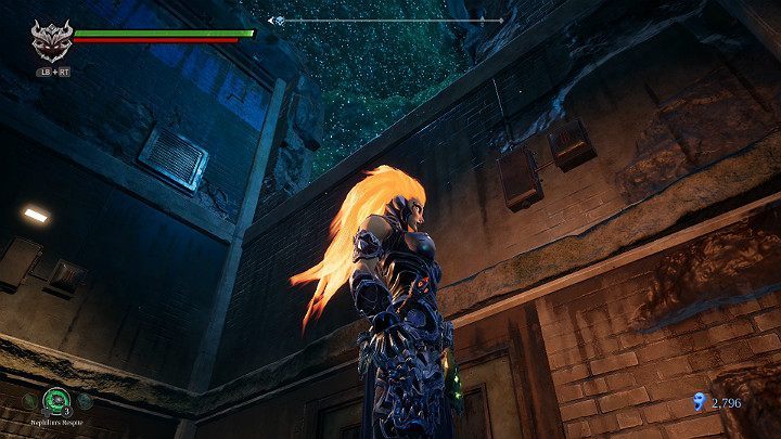 When you hear the voice of a scared man, look up - Forgotten Lake | Darksiders 3 Walkthrough - Walkthrough - Darksiders 3 Guide