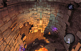 10) Wall-run along the wall again, but this time towards the edge on the left - The Scar - Reaching the central area of the dungeon - Additional Locations - Darksiders II - Game Guide and Walkthrough