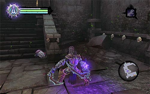 Head east, using a flight of stairs on your way - Lair of the Deposed King - Exploring the upper level of the dungeon - Additional Locations - Darksiders II - Game Guide and Walkthrough