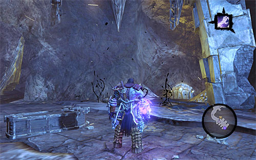 Go past the gap by wall-running and head for the next cave - Sentinel's Gaze - Exploring Boneriven - Additional Locations - Darksiders II - Game Guide and Walkthrough