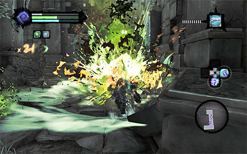 Be careful, because right around the corner you'll be attacked by Stingers, and they'll have a brand new nest to destroy - Restore the Tears of the Mountain (1) - The Tears of the Mountain - Darksiders II - Game Guide and Walkthrough