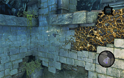 Jump into the water and go back to the previously mentioned top ledge - Restore the Tears of the Mountain (2) - The Tears of the Mountain - Darksiders II - Game Guide and Walkthrough